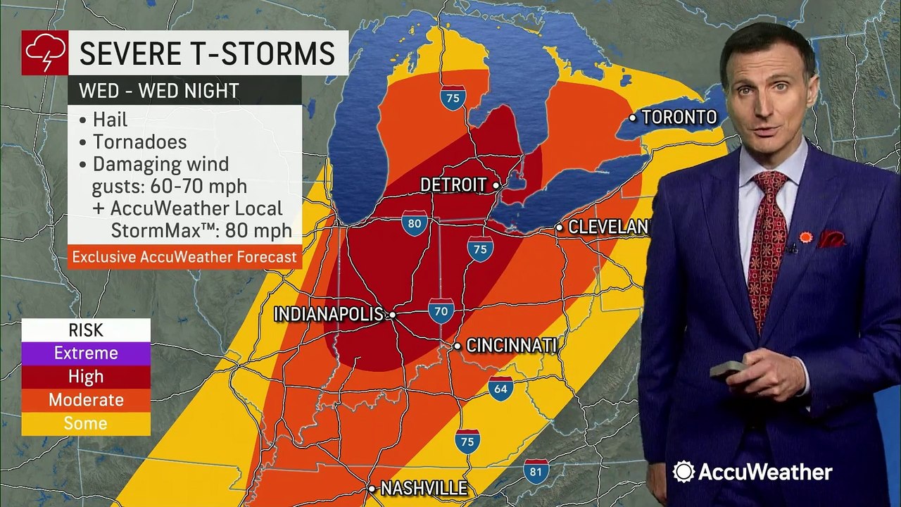 Severe weather threat persists into late week for eastern US - video ...