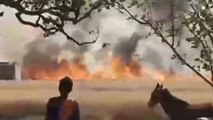 जौनपुर: आखों के सामने बर्बादी का मंज़र, आग का तांडव देख दहल जायेगा दिल