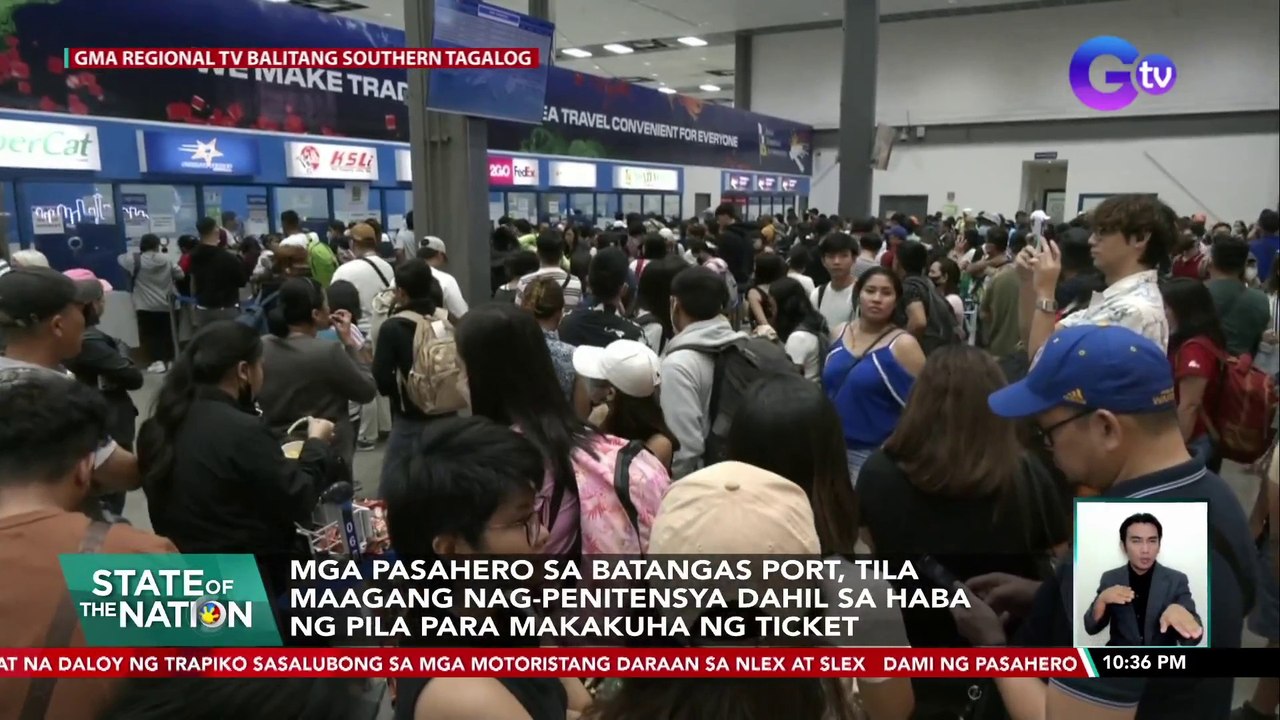 Mga pasahero sa Batangas Port, tila maagang nag-penitensya dahil sa haba ng pila para makakuha ng ticket | SONA