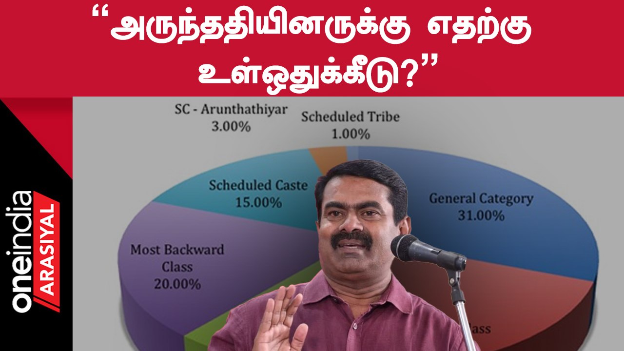 Seeman மீண்டும் சர்ச்சை பேச்சு | Reservation குறித்து Seeman கேட்ட கேள்வி Desc