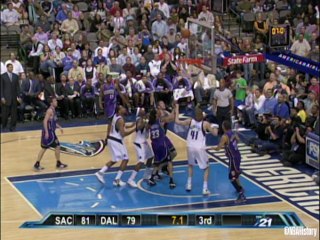NBAHistory: Dirk Nowitzki buzzer beater 3-pointer after Jason Kidd's steal and save vs. SAC in 2008