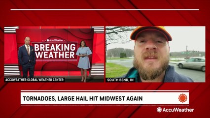 Скачать видео: Tornadoes hit Midwest with more severe weather ahead