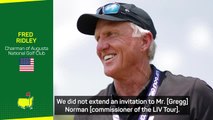 Ridley confirms LIV commissioner Norman wasn't invited to Augusta