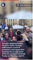 Rep Marjorie Taylor Greene Says 'Trump Is Innocent' Outside Manhattan Criminal Court