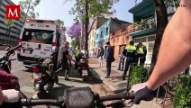 Ciclista exhibe a ambulancia que obstruía el paso de ciclovía por atender emergencia