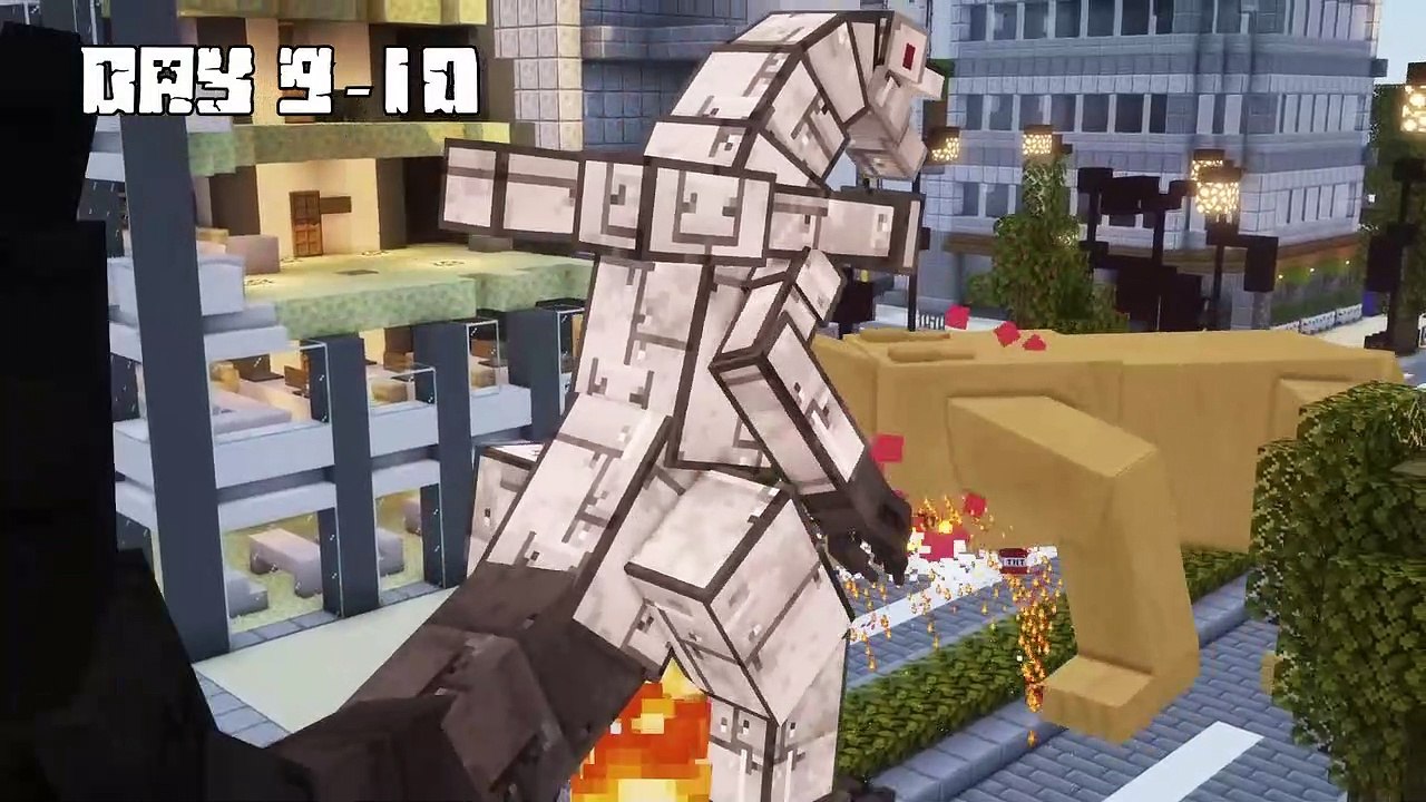 I Survived 100 DAYS as MECHA GODZILLA in HARDCORE Minecraft!