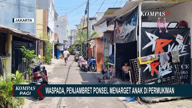 Terekam CCTV! Aksi Penjambret Rampas Ponsel Bocah Perempuan di Kemayoran