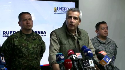 Rueda de prensa situación del Nevado del Ruiz, miércoles pm