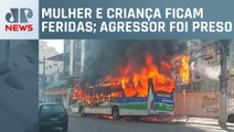 Homem ateia fogo em ônibus em Duque Caxias no RJ