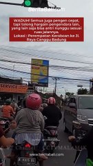 WADUH! Semua juga pengen cepat, tapi tolong hargain pengendara lain, yang lain saja bisa antri nunggu sesuai ruas jalannya.