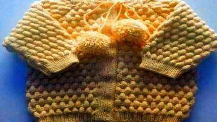 Very attractive handknitting baby sweater design