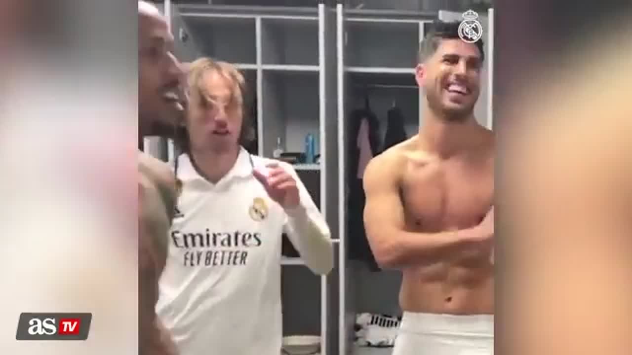 Real Madrid locker room celebration