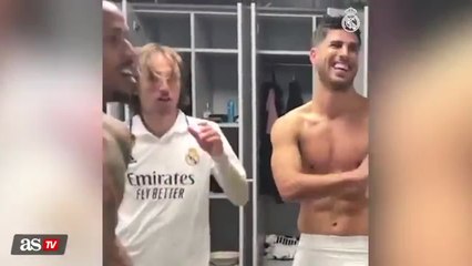 Real Madrid locker room celebration