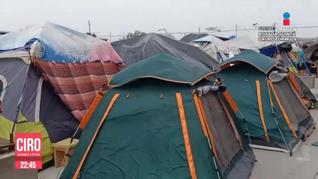 Albergues en Reynosa están saturados; migrantes viven hacinados en casas de campaña