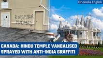 One more Hindu temple vandalised in Canada; 5th such incident in recent times |Oneindia News