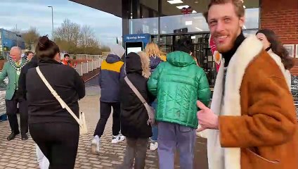 Early bird shoppers were the first to grace the new Lidl store
