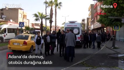 Adana'da dolmuş, otobüs durağına daldı! Ölü ve yaralı var