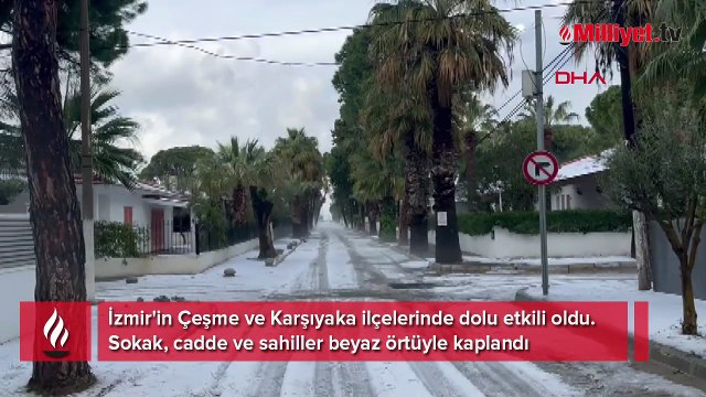 İzmir'de şaşkına çeviren manzara! Bembayaz bir sabaha uyandılar