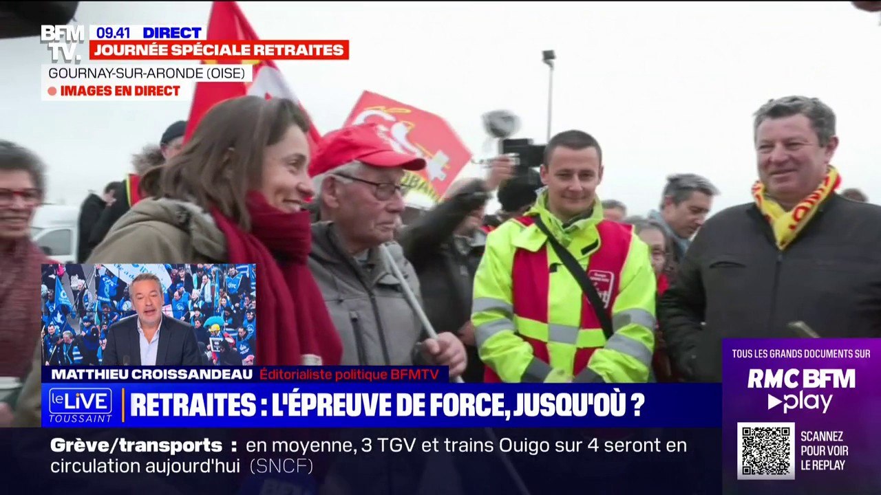 Retraites: Sophie Binet (CGT) est arrivée sur le site gazier de Gournay-sur-Aronde, dans l'Oise, pour soutenir les grévistes