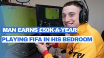 Man earns £50k-a-year by playing FIFA in his bedroom