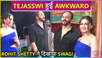 Tejasswi Prakash's Awkward Moment With Rohit Shetty At Her Film Promotion