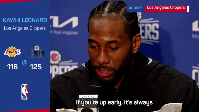Kawhi delighted by Clippers' early dominance in Lakers win