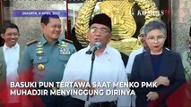 Momen Menteri Basuki Ngumpet di Belakang Panglima TNI hingga Ketawa Disinggung Menko PMK