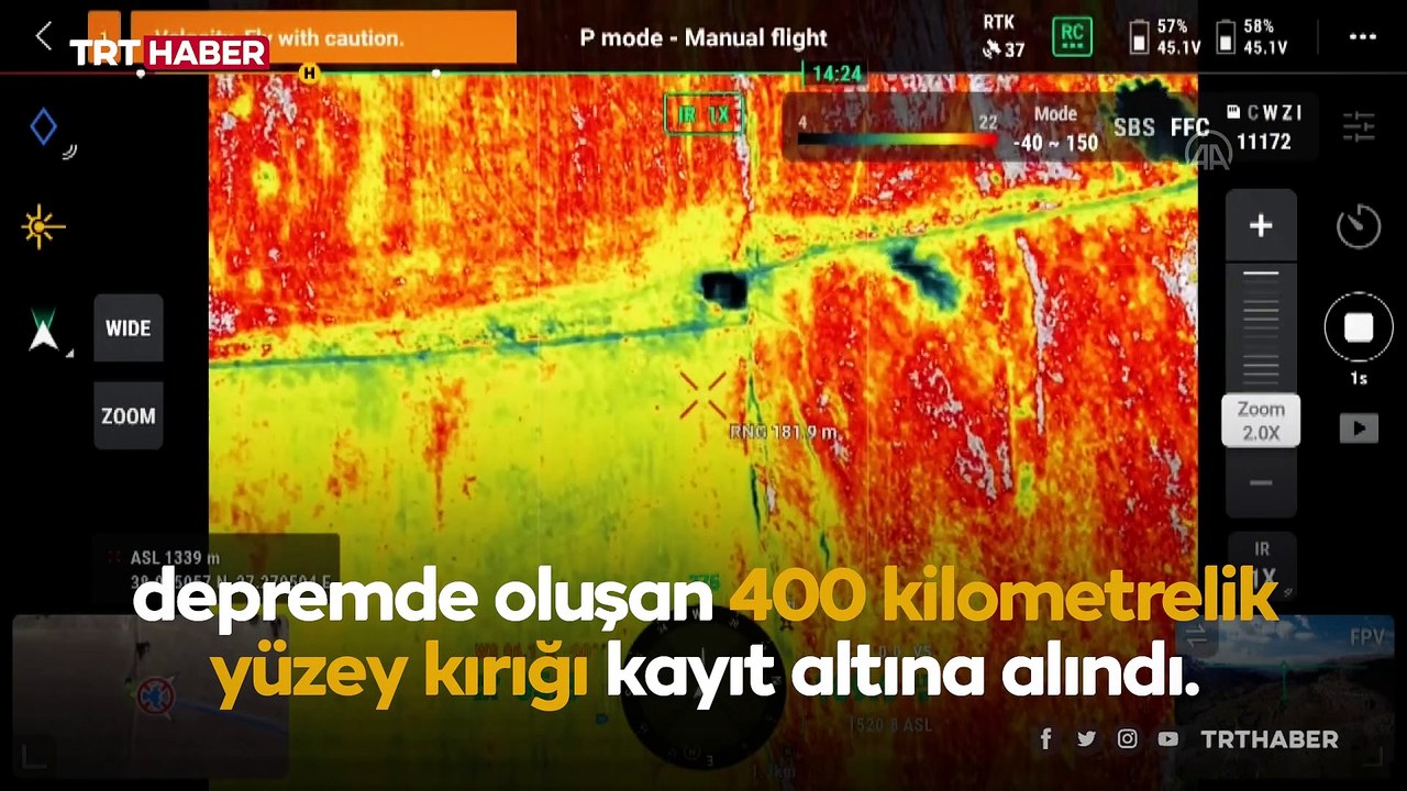 400 kilometrelik yüzey kırığı kesintisiz görüntülendi