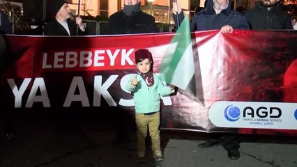 İSRAİL BAŞKONSOLOSLUĞU ÖNÜNDE PROTESTO