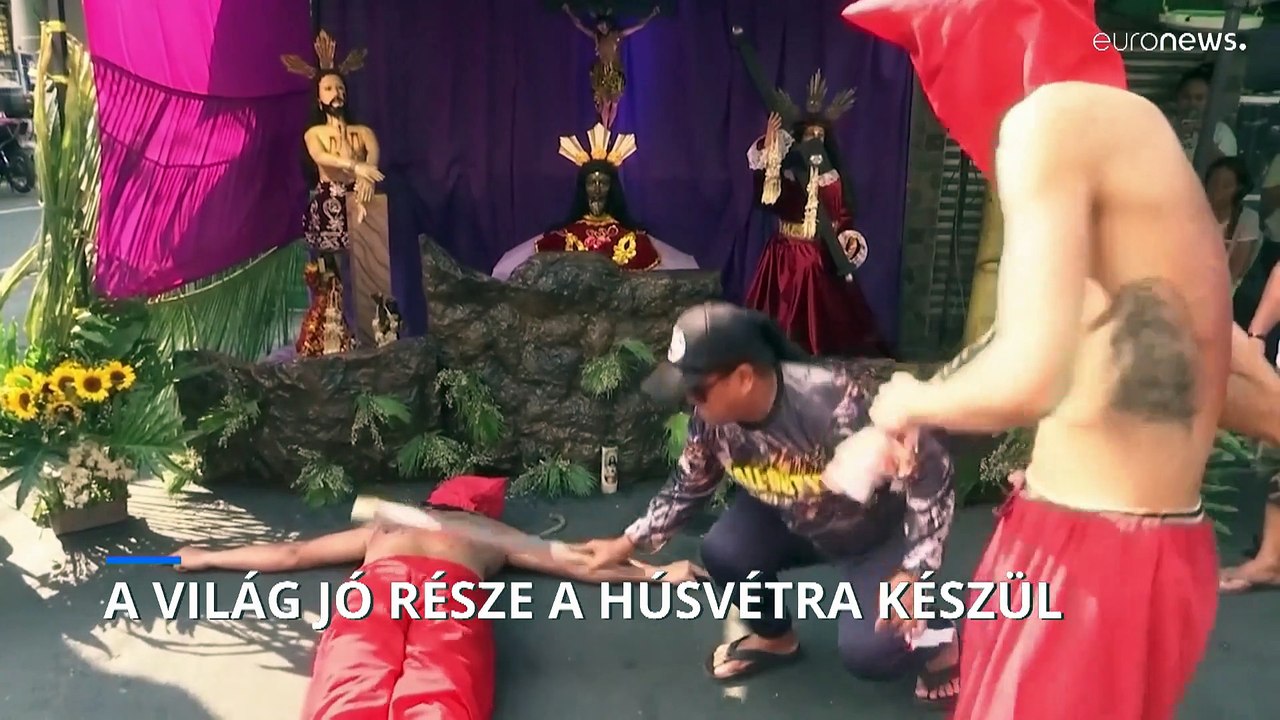 Véres szertartás a Fülöp-szigeteken, békés körmenet Venezuelában