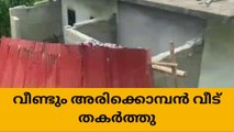 ചിന്നക്കനാലിൽ അരിക്കൊമ്പൻ തകർക്കുന്നു; വീണ്ടും വീട് തകർത്തു