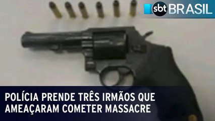 Polícia prende três irmãos que ameaçaram cometer massacre em escola