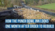 How The  Punch Bowl Inn looks like one month after owners were ordered to rebuild it