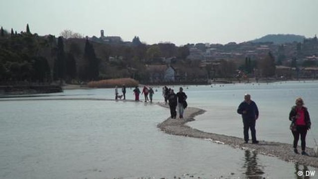 Italia: Lago de Garda con menos agua que nunca