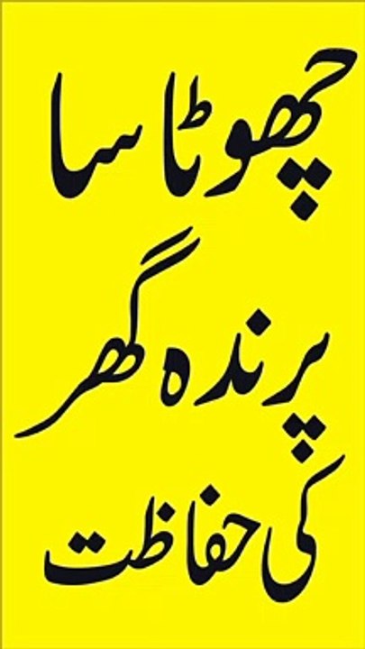 Chota sa Prinda Ghar ki Hifazat @Hasnain Wazifa