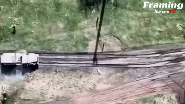 Drone hit Russian Grad installation, which was about to depart