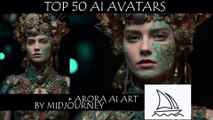 beautiful & creative 50  arora fashion avatar generated art by midjourney ai