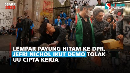 Lempar Payung Hitam ke DPR, Jefri Nichol Ikut Demo Tolak UU Cipta Kerja: : Pengen Ikut Bareng Rakyat!