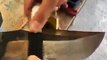process of making recurve bowie knives!-step by step how to make recurve bowie knife from ground up