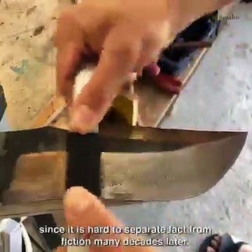 process of making recurve bowie knives!-step by step how to make recurve bowie knife from ground up