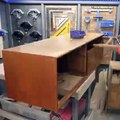 Renovating mid century dresser cabinet furniture restoration refinishing, stripping &replacing wood