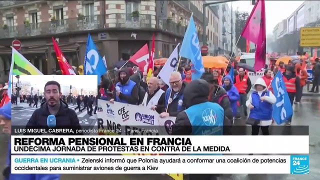 Informe desde París: baja participación y actos violentos en undécima jornada de manifestaciones