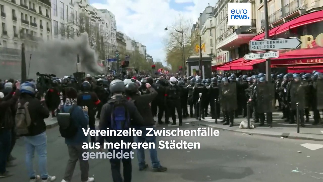 Protest gegen Rentenreform: Ausschreitungen und Feuer in Paris