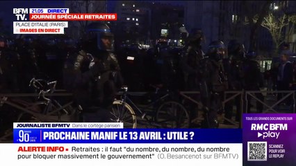 Mobilisation contre la réforme des retraites: dispersion tendue place d'Italie à Paris