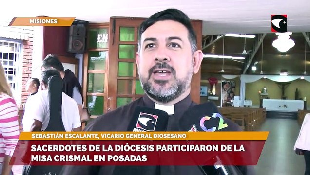 Sacerdotes de la diócesis participaron de la Misa Crismal en Posadas