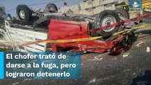 Volcadura de camioneta deja 4 muertos sobre Circuito Exterior Mexiquense