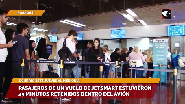 Pasajeros de un vuelo de JetSmart estuvieron 45 minutos retenidos dentro del avión