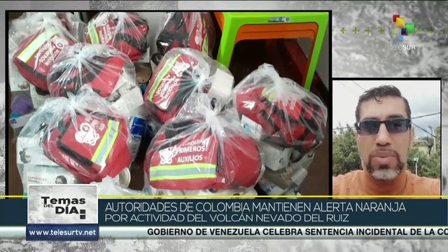Autoridades de Colombia mantienen alerta naranja por actividad del volcán Nevado del Ruiz