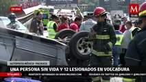 Una persona sin vida y 12 lesionados por volcadura en Autopista México-Pachuca