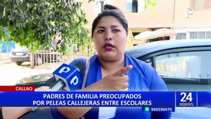 Скачать видео: Callao: padres preocupados por constantes peleas entre escolares